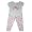 B.T. Kids - Toddler Girls 2-Piece Short Sleeved Cotton Pajama Set, White, Pink (Size 3T)