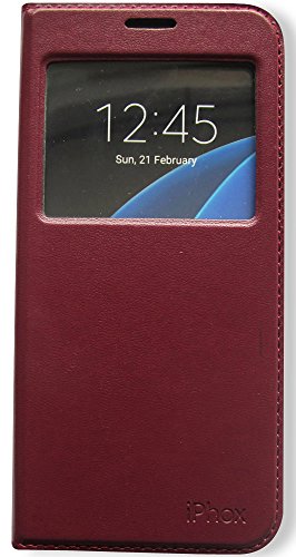Galaxy s7 edge case,window view with invisible magnetic…