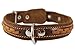 Brown Genuine Leather Braided Dog Collar, 1