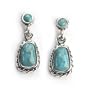 Barse Sterling Silver Turquoise Dangle Post Earrings