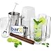 Boston Cocktail Shaker Set with Boston Cocktail Shaker, Muddler, Bar Spoon, 50ml Measure and Ice Crusher - Great for Mojitos and other cocktails!