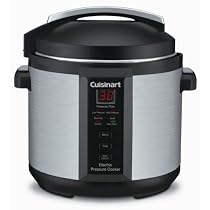 Cuisinart CPC-600 1000-Watt 6-Quart Electric Pressure Cooker, Brushed Stainless and Matte Black