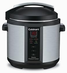 Cuisinart CPC-600 1000-Watt 6-Quart Electric Pressure Cooker, Brushed Stainless and Matte Black