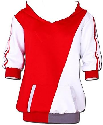 TyGRRWear Pokemon Trainer Hoodie Jacket Valor Red Cosplay Costume (X-Large)