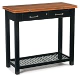 Expandable Console Dining Table in Black / Cottage Oak