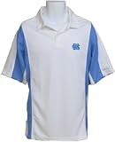 Men's North Carolina Tarheels Vertical Polo by Antigua White/North Carolina Blue
