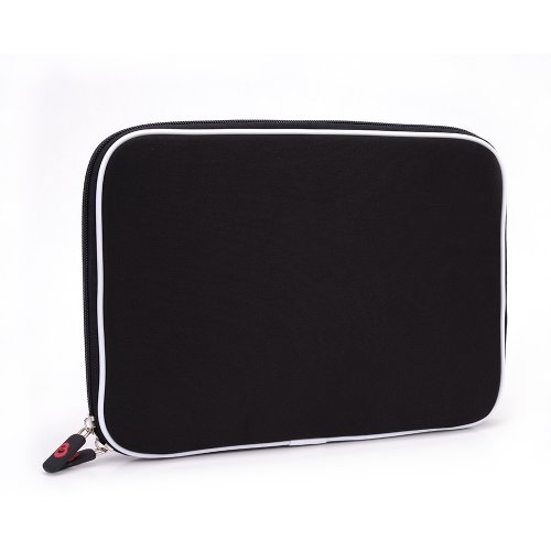 Pampered Memory Foam Sleeve Case Voyage Bag for 10.1 Dell Latitude Tablet - Black [8022]. Gratuity Ekatomi Screen Cleaner Sticker