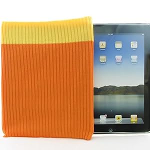 Apple iPad 3G tablet / Wifi 16GB, 32GB, 64GB Orange 2 Tones SOFT SOCK CASE Cover Pouch Carrying Bag