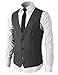 H2H Mens Formal Slim Fit Premium Business Dress Suit Lightweight Vests