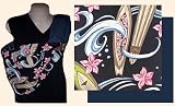 Chic Papoose Pouch Style Baby Sling with Black/Blue Hawaiian Print w/French Blue Reverse REG