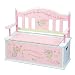Levels Of Discovery Fairy Wishes Bench Seat with Storage Pink/White