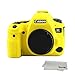 TUYUNG Silicone Camera Case Bag Protective Cover Skin for Canon EOS 6D Mark II Digital Camera - Yellow