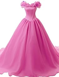 Organza/Tulle Cocktail Scoop Neck Shirred Lace   Ball Gown Prom Dress/Quinceanera Dress/Party Dress/Wedding Dress 