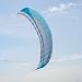 Power Traction Kite 5.0 M2 with Lines and Handles for Buggying, Landkiting and Snowkiting - Blue and White
