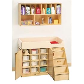 Jonti-Craft 5142JC007 Rainbow Accents Diaper Changer Combo