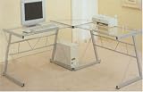 Clear Glass Computer Workstation by Coaster