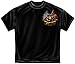 Marine Corps, USMC T-Shirt Double Flag Gold Globe Marine Corps Black