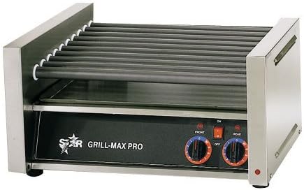 Star Grill Max 30SCF 30 Hot Dog Roller Grill with Duratec Non-Stick Rollers 120 Volts