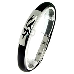 Edelstahl Armband  ca. 21cm Stahl/Kautschuk