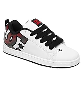 DC Men's Court Graffik SE Shoe,White/Red/Print,8.5 M US