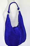 Produkt-Bild: Shopper / Beuteltasche aus echt. Wildleder, Royal Blau Italy