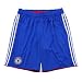 Die Heimshort des Chelsea FC f�r Kinder ohne Innenslip.Durchl�ufer in FS11.- CLIMACOOL�: W�mre- und 
Feuchtigkeitsmanagement durch Ventilation.Material: 100% Polyester, Interlock, 150gFarbe: 
blau/wei�/rotSaison: 2010