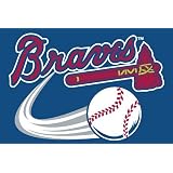 Atlanta Braves Tufted Floor Rug - MLB Baseball Fan Shop Sports Team Merchandise by 