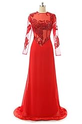 Long Sleeves Sequined 2015 Prom Dress 