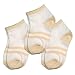 Ecoland Baby Infant and Toddler Boys Organic Cotton Striped Quarter Socks - 3 Pairs Value (12-24 months)