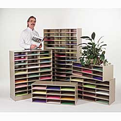 Durham Steel Literature Organizer - 33-13/16 x 14-1/2 x 11-11/16 - Black - 12 Compartments