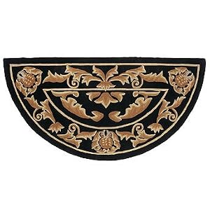 Black Wallace Wool Hearth Rug - Frontgate