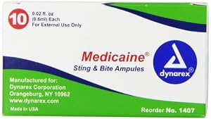 Dynarex Medicaine Insect Bite & Sting Swab, .02 oz, 10 Count