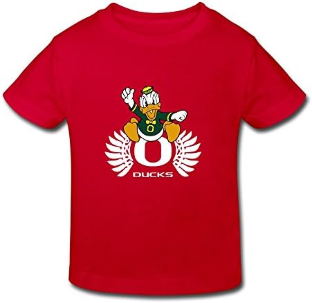 MAIT Kids NCAA Oregon Ducks Logo 2-6 Boys Girls T-shirts Red 4 Toddler