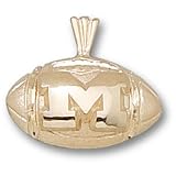 University of Michigan M Football Pendant (14kt)