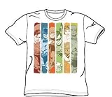  : Justice League Columns Adult S/S T-shirt in White by DC Comics