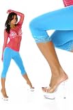 Produkt-Bild: Capri Leggings 3/4 mit Spitze Einheitsgr&ouml;&szlig;e f&uuml;r 32-38 verschiedene Farben