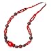Blood Red Ball Beaded Resin Collar Necklace