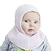 LANACare Baby Winter Hat, Merino Wool Balaclava for Kids, Soft Pink, 86