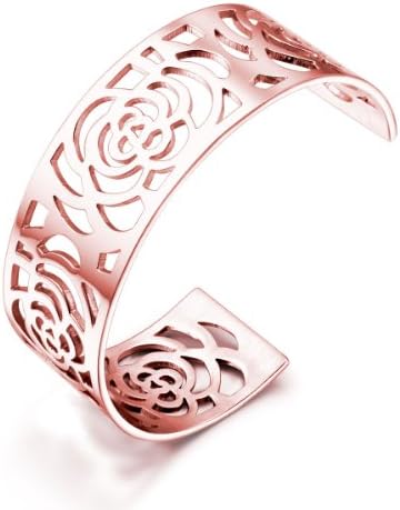 Crystal Thai Jewelry New florid cutout 18k rose gold bracelet fashion gold plated bracelet female hand ring casual jewelry IFH003