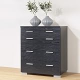Vancouver Bedroom Five Drawers Dresser in Black Woodgrain