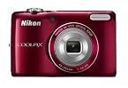 Nikon Coolpix L26 Point & Shoot Camera with 16.1MP, 5x Optical Zoom and 3 inch Screen (Red)