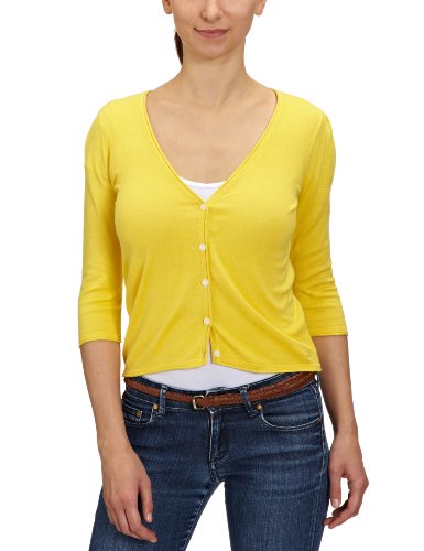 MEXX Damen Strickjacke, N1ME4857, Gr. 40 (L), Gelb (755) Preisvergleich