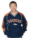 NFL Denver Broncos Color Block V Neck Pullover Jersey Lined Men's