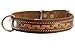 Brown Genuine Leather Braided Dog Collar, 1