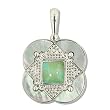 Sterling Silver Turquoise and Mother-of-Pearl Pendant by Sajen