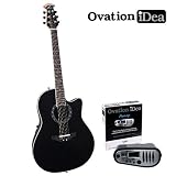 Ovation iDea Guitar with Built-in MP3 Recorder and Player, high-gloss black