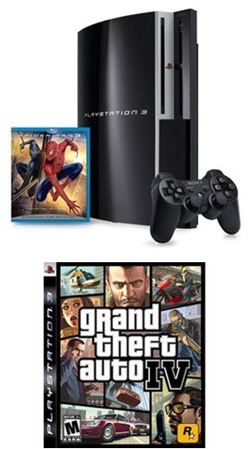 PlayStation 3 40GB w/ Bonus Spider-Man 3 (Blu-ray) and Grand Theft Auto IV (PS3)
