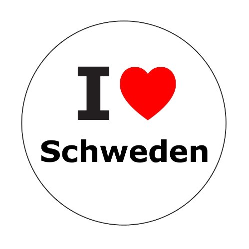 I love Schweden Aufkleber - 6cm