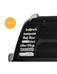 Art and Craft Supply: JDM Lot/Pack of 7 Stickers/Decals - for TRD STI WRX EVO GSR SI VTEC EURO #3.6 - LukeDuke