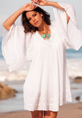 Roamans Plus Size Gauze Angel Coverup product image